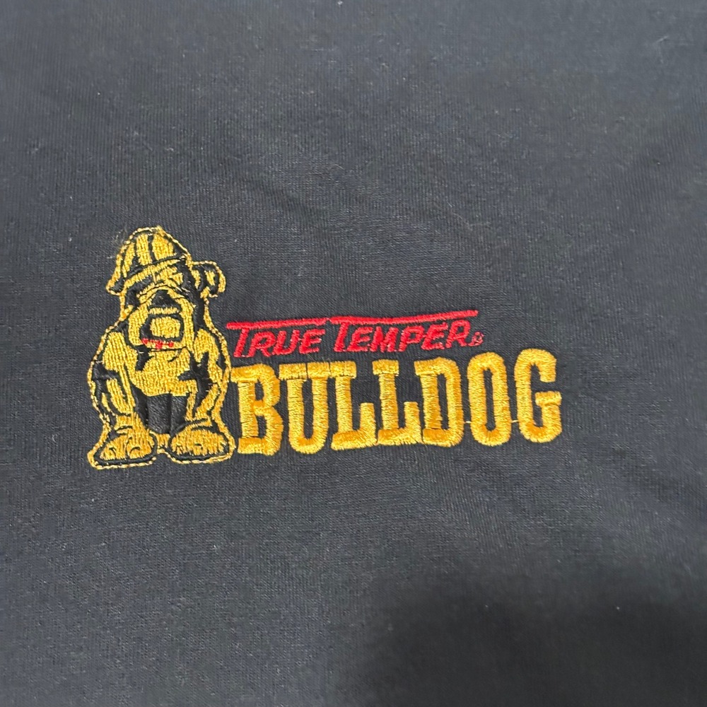 Vintage Russell Athletic‎ Mens XXL Black Polo Shirt True Temper Bulldog Made USA - Picture 4 of 8